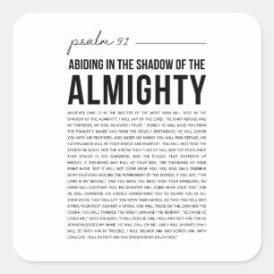 Psalm 91 NKJV Square Sticker