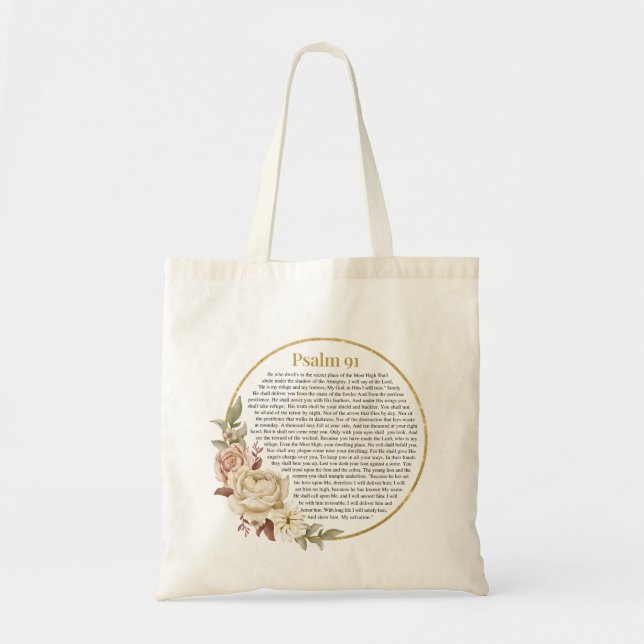 Psalm 91 NKJV Tote Bag (Front)