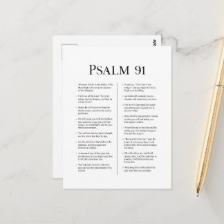 Psalm 91  postcard