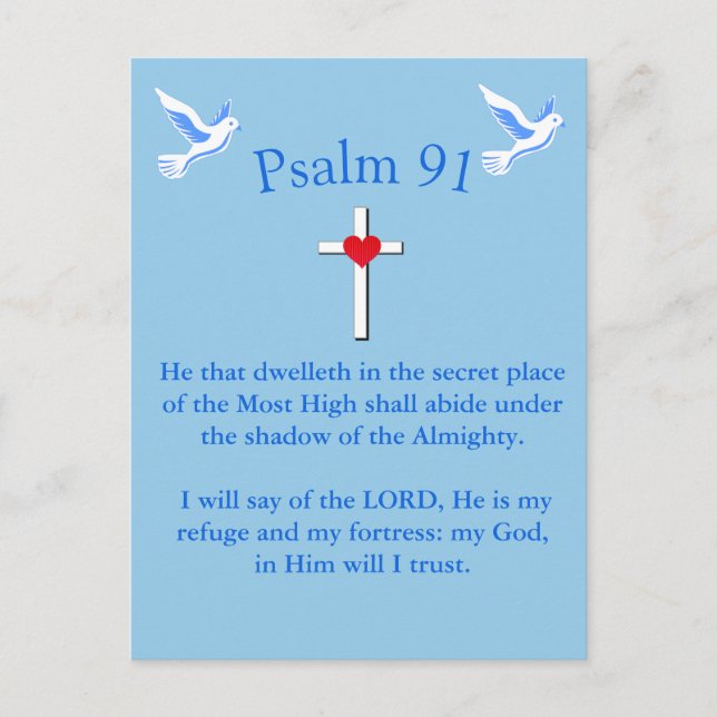Psalm 91 postcard (Front)