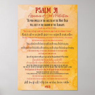 PSALM 91 Prayer Poster
