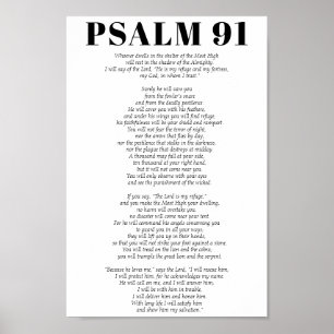 Psalm 91 Scripture The LORD is my refuge Poster