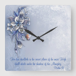 Psalm 91@ Square Square Wall Clock