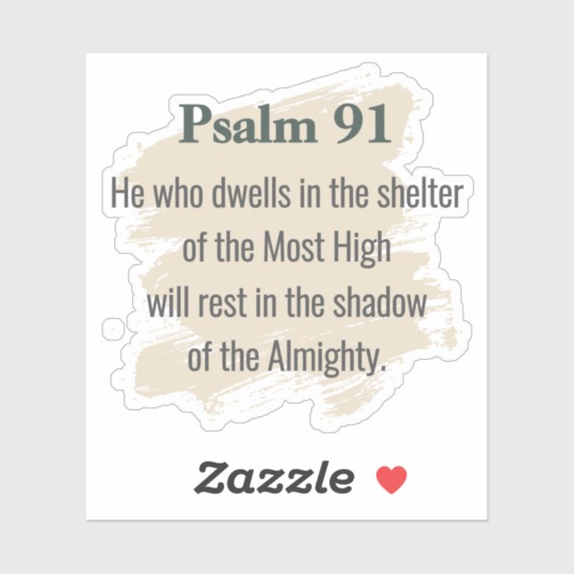 Psalm 91 Vinyl Sticker – He Who Dwells (Sheet)