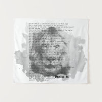 Psalm 91 Wall Art Black and White Lion Tapestry