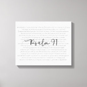 Psalm 91 Wall Art Scripture Canvas Design