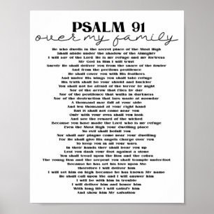 Psalm 91 Wall Decor For Your Family Poster Print
