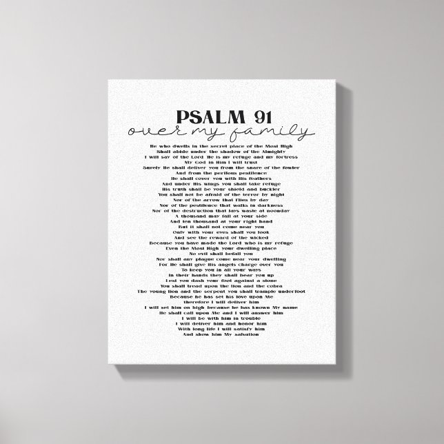 Psalm 91 Wall Decor Over Your Family (Front)