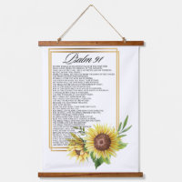 Psalm 91 Watercolor Sunflower Frame Scriptures
