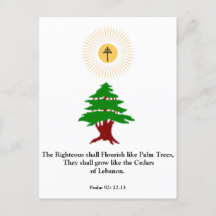 Psalm 92:12-13 Cedar of Lebanon Maronite Post Card