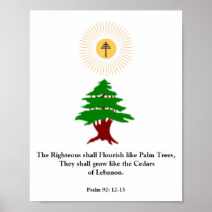 Psalm 92: 12-13 Cedar of Lebanon Poster
