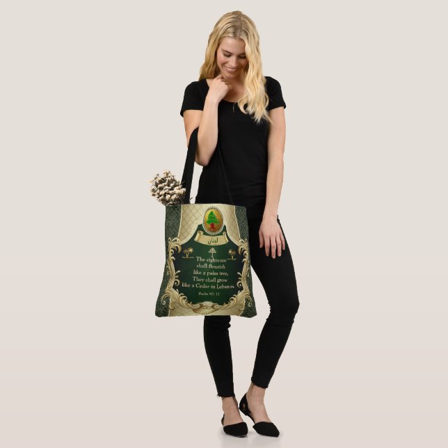 Psalm 92:12 Maronite Church Cedar of Lebanon  Tote Bag (On Model)