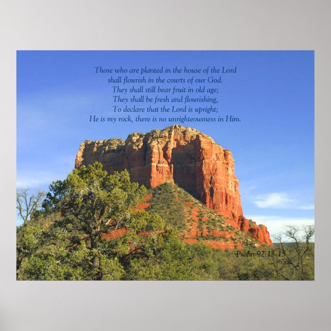 Psalm 92:13-15 Scripture Print (Front)