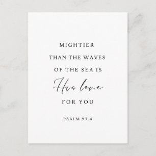 Psalm 93:4 Mightier Than the Waves Postcard