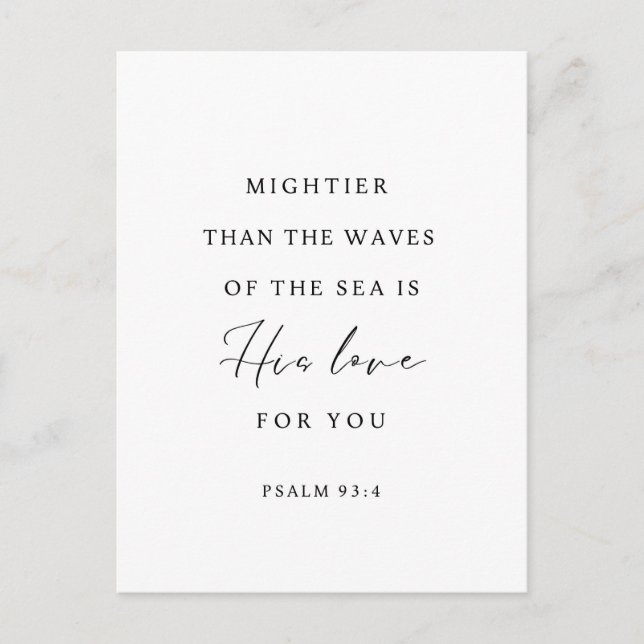 Psalm 93:4 Mightier Than the Waves Postcard (Front)