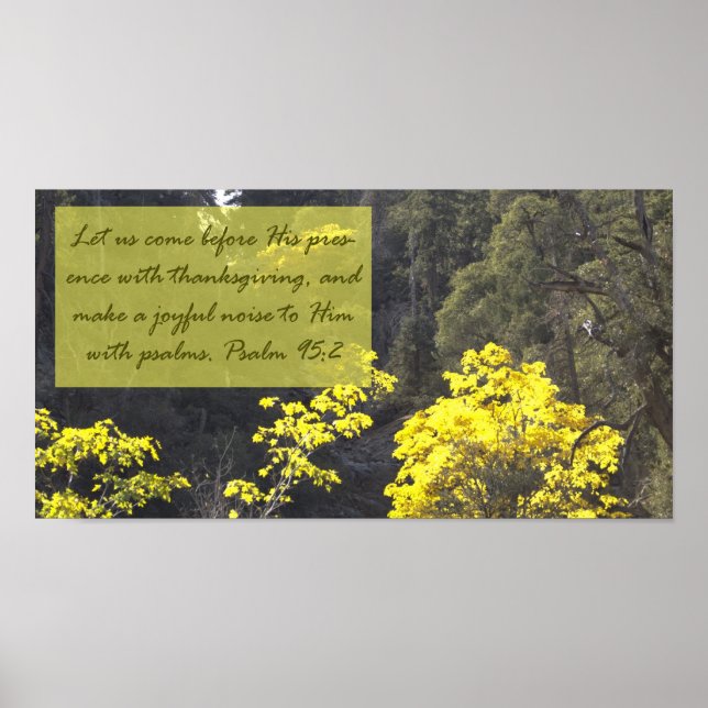 Psalm 95:2 Poster (Front)
