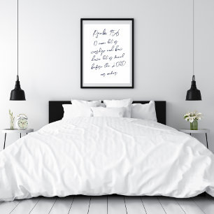 Psalm 95:6 O come let us worship KJV Poster