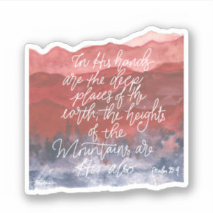Psalm 95 mountain sticker