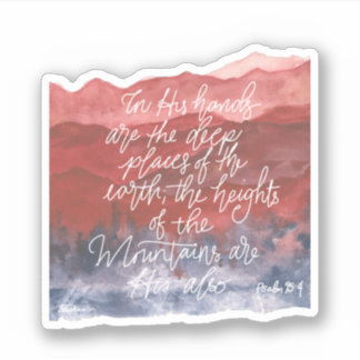 Psalm 95 mountain sticker