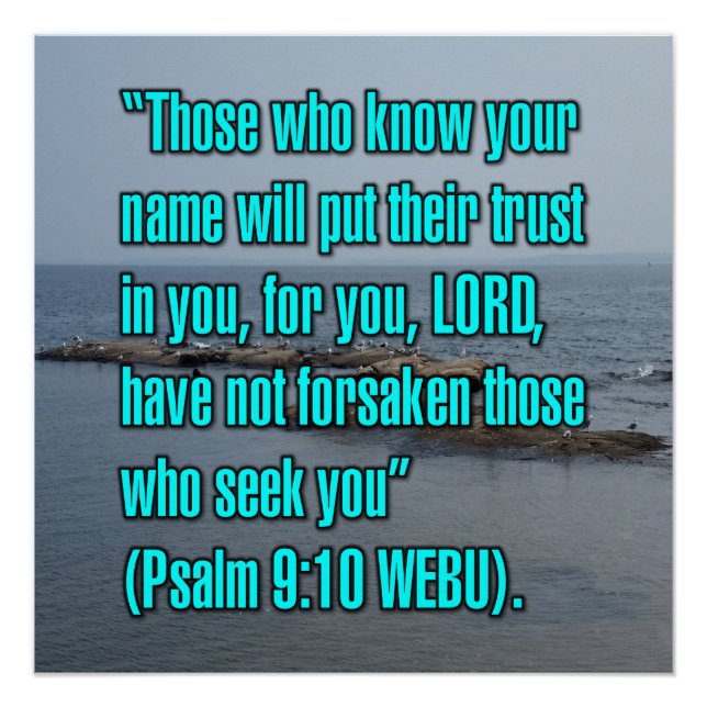 Psalm 9:10 WEBU Poster (Front)