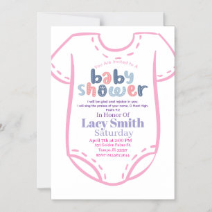 Psalm 9:2 Girl Baby Shower Invitation
