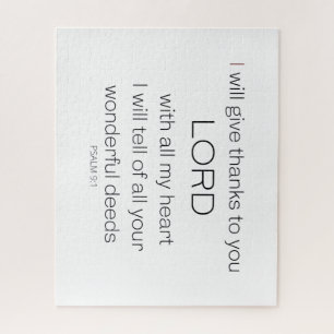 Psalm 9, I will give thanks to you LORD, Jigsaw Puzzle