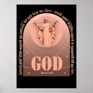 psalm bible god made me a child poster