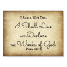 Psalm Bible Verse I shall not die. I shall live
