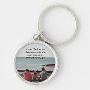Psalm biblical quote key ring