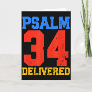 Psalm Delivered Christian Inspirational  Card