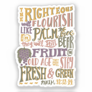 Psalm for Old Age Vintage Hand Lettering