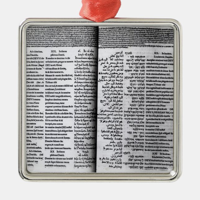 Psalm of David: Psalterim Octaplums, 1516 Metal Tree Decoration (Front)