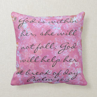 Psalm scripture God is within her throw pillow
