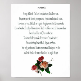 Psalm, White Flower, Value Poster Paper (Matte)