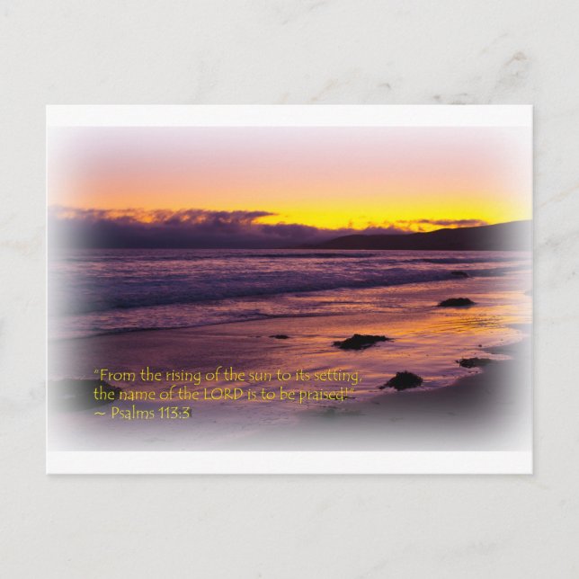 Psalms 113:3 postcard (Front)