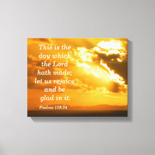 Psalms 118: 24 Canvas Print