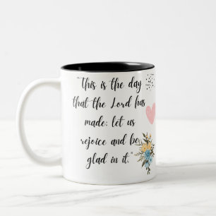 PSALMS 118:24 Two-Tone COFFEE MUG