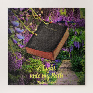 Psalms 119 Bible verse "A light unto my Path" Jigsaw Puzzle