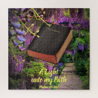 Psalms 119 Bible verse "A light unto my Path" Jigsaw Puzzle