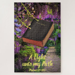 Psalms 119 Bible verse "A light unto my Path" Jigsaw Puzzle