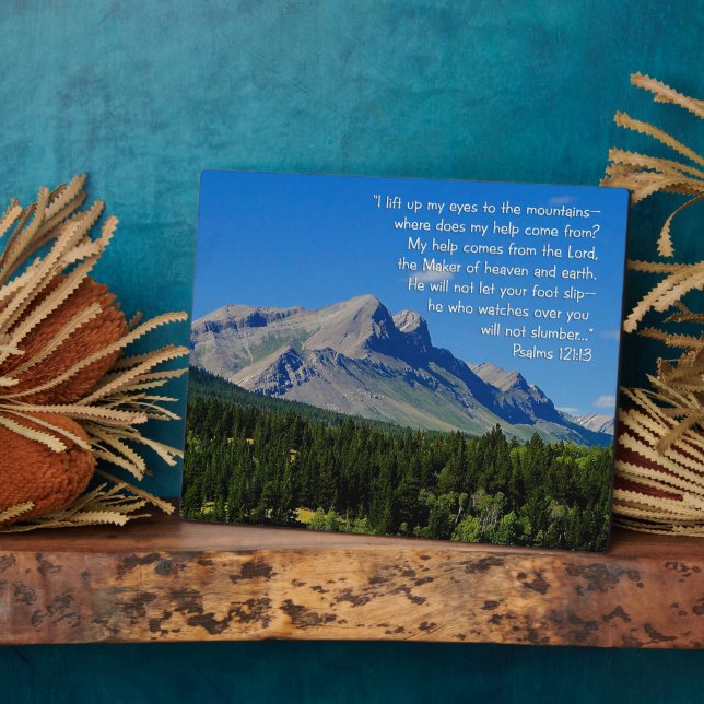 Psalms 121:1-3 Inspirational Plaque (Side)