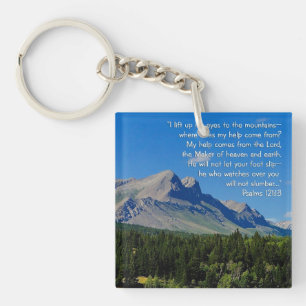 Psalms 121:1-3 key ring