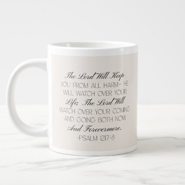 Psalms 121:7-8 Hope Bible Verse Mug (Left)