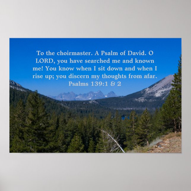 Psalms 139:1&2 poster (Front)