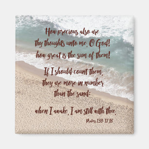 Psalms 139: God's Thoughts Sand Scripture Magnet