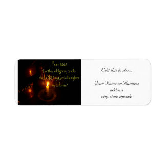 Psalms 18:28 over Lit candle and copper teapots