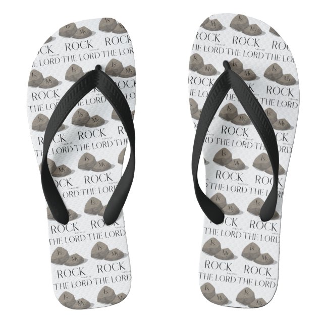 Psalms 18:2 Bible Scripture Quote All-Over Unisex Flip Flops (Footbed)