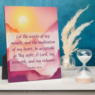 Psalms 19:14  Plaque