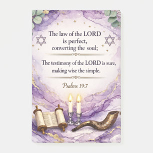 Psalms 19:7 - The Law of the Lord Post-it Notes