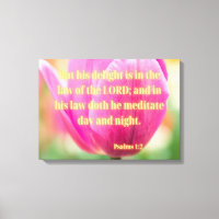 Psalms 1:2 Bible Verse KJV Pic Wall Art